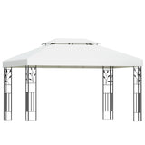 NNEDSZ Gazebo 4x3m Marquee Outdoor Wedding Party Event Tent Home Iron Art Shade White