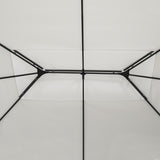 NNEDSZ Gazebo 4x3m Marquee Outdoor Wedding Party Event Tent Home Iron Art Shade White