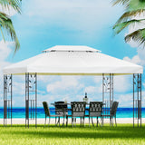NNEDSZ Gazebo 4x3m Marquee Outdoor Wedding Party Event Tent Home Iron Art Shade White