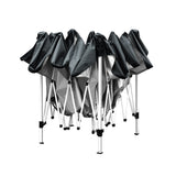 NNEDSZ Gazebo Pop Up Marquee 3x3m Wedding Party Outdoor Camping Tent Canopy Shade Mesh Wall Black