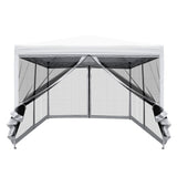 NNEDSZ Gazebo Pop Up Marquee 3x3m Wedding Party Outdoor Camping Tent Canopy Shade Mesh Wall White