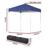 NNEDSZ Instahut Gazebo 2x2m Outdoor Patio Garden Marquee Shade Blue