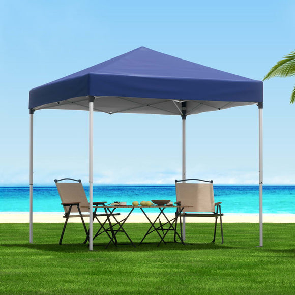 NNEDSZ Instahut Gazebo 2x2m Outdoor Patio Garden Marquee Shade w/ Base Pods Blue