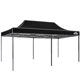 NNEDSZ Gazebo Pop Up 3x6m w/Base Podx4 Marquee Folding Outdoor Wedding Camping Tent Shade Canopy Black
