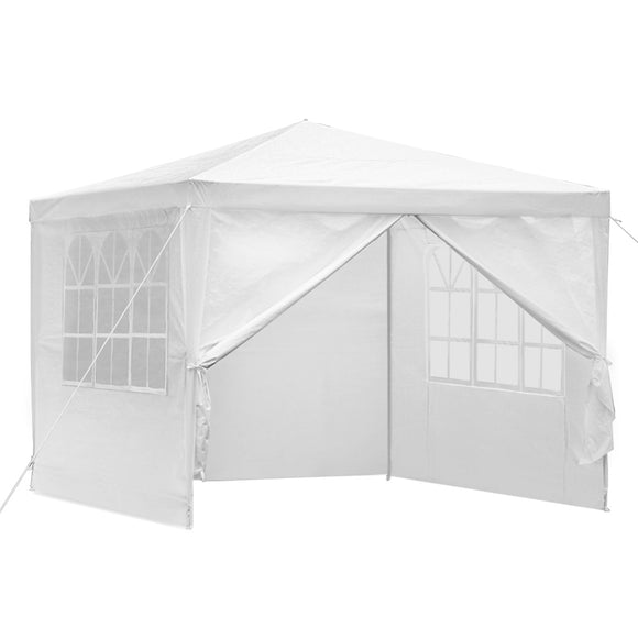 NNEDSZ Gazebo 3x3m Marquee Wedding Party Tent Outdoor Camping Side Wall Canopy Window Panel White
