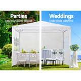 NNEDSZ Gazebo 3x3m Marquee Wedding Party Tent Outdoor Camping Side Wall Canopy Window Panel White