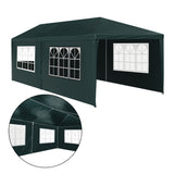 NNEDSZ Gazebo 3x6m Marquee Wedding Party Tent Outdoor Camping Side Wall Canopy 4 Panel Green