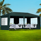 NNEDSZ Gazebo 3x6m Marquee Wedding Party Tent Outdoor Camping Side Wall Canopy 4 Panel Green