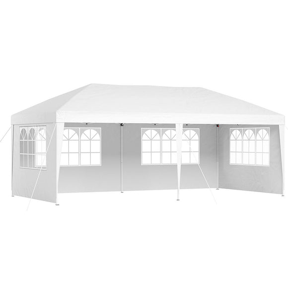 NNEDSZ Gazebo Pop Up Marquee 3x6m Wedding Party Outdoor Camping Tent Canopy Side Wall White