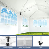 NNEDSZ Gazebo Pop Up Marquee 3x6m Wedding Party Outdoor Camping Tent Canopy Side Wall White