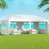 NNEDSZ Gazebo Pop Up Marquee 3x6m Wedding Party Outdoor Camping Tent Canopy Side Wall White