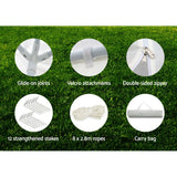 NNEDSZ Gazebo 3x9m Marquee Wedding Party Tent Outdoor Camping Side Wall Canopy 5 Panel White