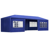 NNEDSZ Gazebo 3x9m Marquee Wedding Party Tent Outdoor Camping Side Wall Canopy 8 Panel Blue