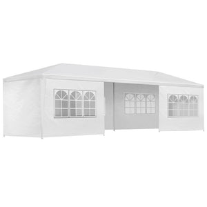 NNEDSZ Gazebo 3x9m Marquee Wedding Party Tent Outdoor Camping Side Wall Canopy 8 Panel White