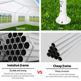 NNEDSZ Gazebo 3x9m Marquee Wedding Party Tent Outdoor Camping Side Wall Canopy 8 Panel White