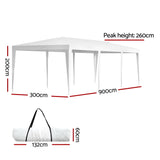 NNEDSZ Gazebo 3x9 Wedding Party Marquee Tent Outdoor Event Camping Shade White
