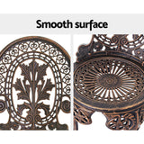 NNEDSZ Gardeon 3PC Patio Furniture Outdoor Bistro Set Dining Chairs Aluminium Bronze