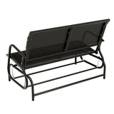 NNEDSZ Gardeon Outdoor Garden Bench Seat Swing Glider Rocking 2 Seater Patio Furniture Black