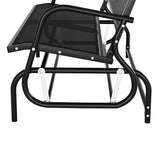 NNEDSZ Gardeon Outdoor Garden Bench Seat Swing Glider Rocking 2 Seater Patio Furniture Black