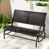 NNEDSZ Gardeon Outdoor Garden Bench Seat Swing Glider Rocking 2 Seater Patio Furniture Black
