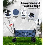 NNEDSZ Garden Cart Folding 120kg Trolley Camping Wagon Barrow Outdoor Beach