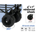 NNEDSZ Garden Cart Folding 120kg Trolley Camping Wagon Barrow Outdoor Beach