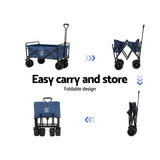 NNEDSZ Garden Cart Folding 120kg Trolley Camping Wagon Barrow Outdoor Beach