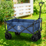 NNEDSZ Garden Cart Folding 120kg Trolley Camping Wagon Barrow Outdoor Beach