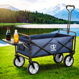 NNEDSZ Garden Cart with Cup Holders Blue
