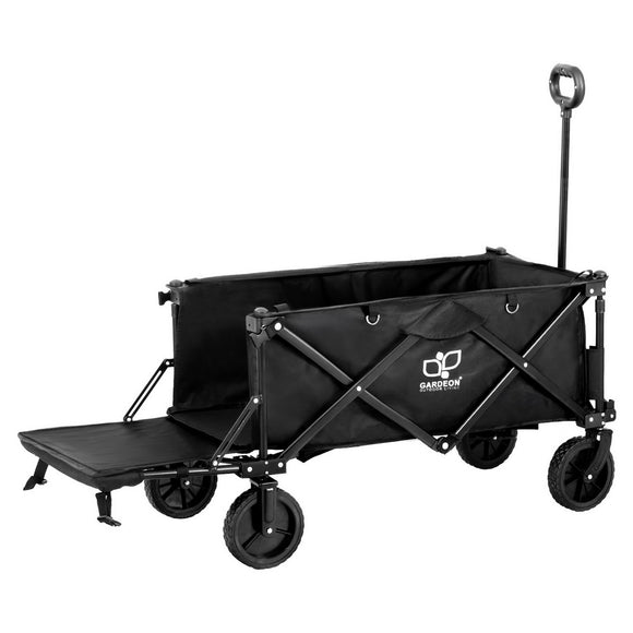 NNEDSZ Gardeon Garden Cart with Opening Rear Black