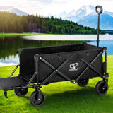 NNEDSZ Gardeon Garden Cart with Opening Rear Black