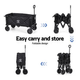 NNEDSZ Gardeon Garden Cart with Opening Rear Black
