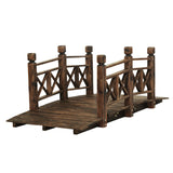 NNEDSZ Garden Decor Outdoor Ornament Wooden Bridge 150cm