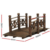 NNEDSZ Garden Decor Outdoor Ornament Wooden Bridge 150cm