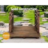 NNEDSZ Garden Decor Outdoor Ornament Wooden Bridge 150cm