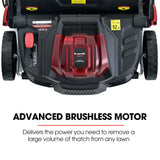 NNEMB 370SX 40V SYNC Cordless Lawn Aerator & Scarifier, Skin Only, Brushless, Scarifying Blade and Dethatcher Rake Cartridges, 4 Depths