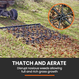 NNEMB Tow Behind Drag Harrow Rake, 1.4m Wide, for Ride-on Mower LawnTractor on Pasture Paddock