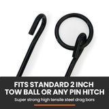 NNEMB Tow Behind Drag Harrow Rake, 1.4m Wide, for Ride-on Mower LawnTractor on Pasture Paddock