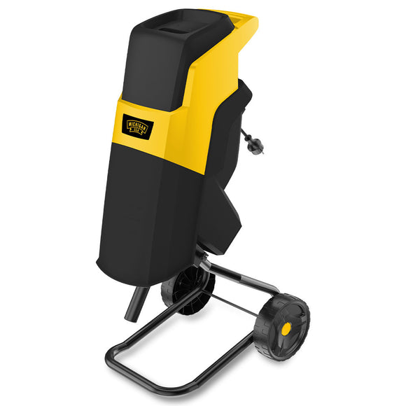 NNEMB 2400W Electric Garden Mulcher Shredder, Portable Wood Chipper, Push Stick, 40L Collection Bag
