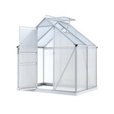 NNEDSZ Green Fingers Greenhouse Aluminium Polycarbonate Premium Garden Storage Shed 3.1Mx1.9Mx2.0M