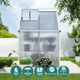 NNEDSZ Green Fingers Greenhouse Aluminium Polycarbonate Premium Garden Storage Shed 3.1Mx1.9Mx2.0M