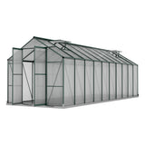 NNEDSZ Greenfingers Greenhouse 6.3x2.44x2.1M Aluminium Polycarbonate Green House Garden Shed