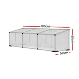 NNEDSZ Greenfingers Greenhouse 180x50x50CM Cold Frame Plant Grow Aluminium Polycarbonate Green House