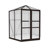 NNEDSZ Greenfingers Greenhouse 2.4x2.1x2.32M Aluminium Polycarbonate Green House Garden Shed