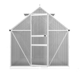NNEDSZ Greenfingers Greenhouse Aluminium Green House Polycarbonate Garden Shed 2.4x1.9M