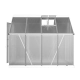 NNEDSZ Greenfingers Greenhouse Aluminium Green House Polycarbonate Garden Shed 2.4x1.9M