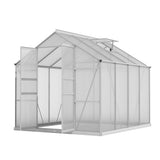 NNEDSZ Greenfingers Aluminium Greenhouse Green House Polycarbonate Garden Shed 2.4x2.5M