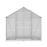 NNEDSZ Greenfingers Aluminium Greenhouse Green House Polycarbonate Garden Shed 2.4x2.5M