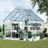 NNEDSZ Greenfingers Greenhouse 2.48x1.89x2M Aluminium Polycarbonate Green House Garden Shed