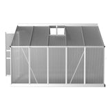 NNEDSZ Greenfingers Greenhouse 3x2.5x1.95M Aluminium Polycarbonate Green House Garden Shed